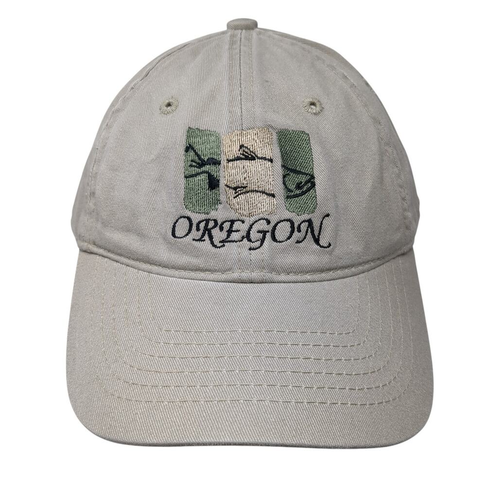 Oregon slideback Baseball Cap Beige One Size Adjustable Drift Creek Outdoors
